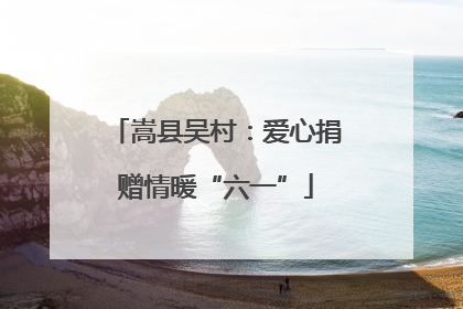 嵩县吴村：爱心捐赠情暖“六一”